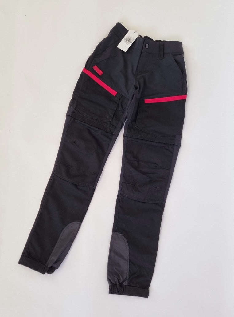 Scandi Nomad Wanderhose schwarz pink Arbeitshose