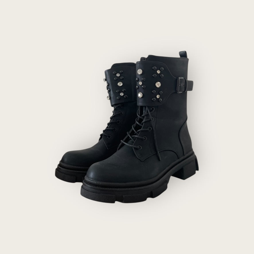 Stiefel 40 Schwarz Mit Steinchen