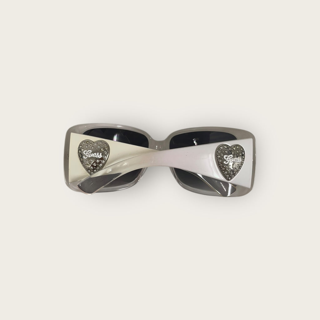 GUESS Sonnenbrille Weiß Silber