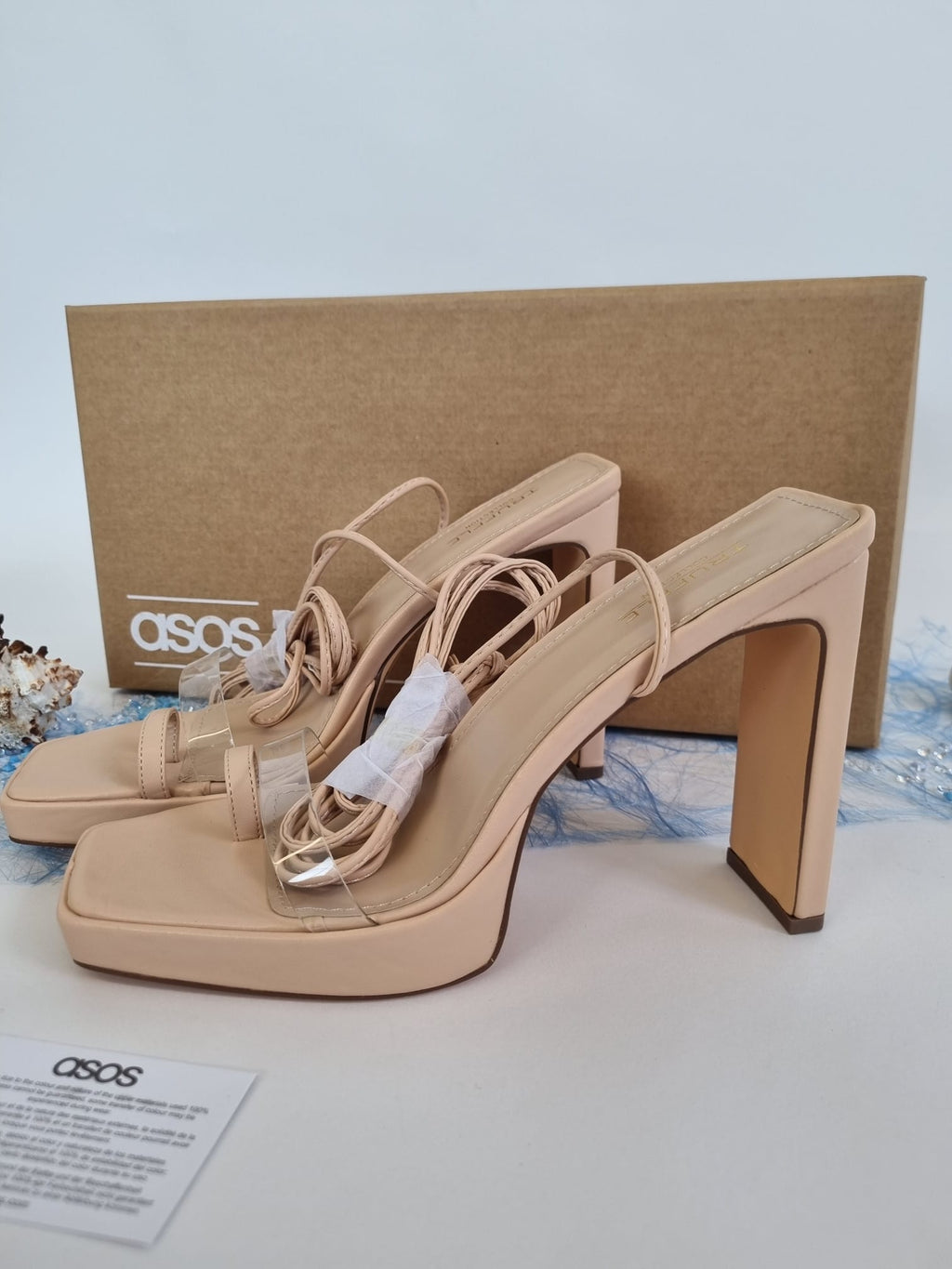 Asos High Heels mit Schnürung beige 41 Truffle Collection