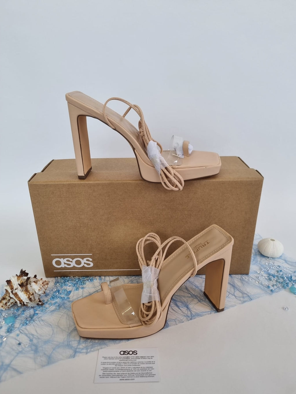 Asos High Heels mit Schnürung beige 41 Truffle Collection