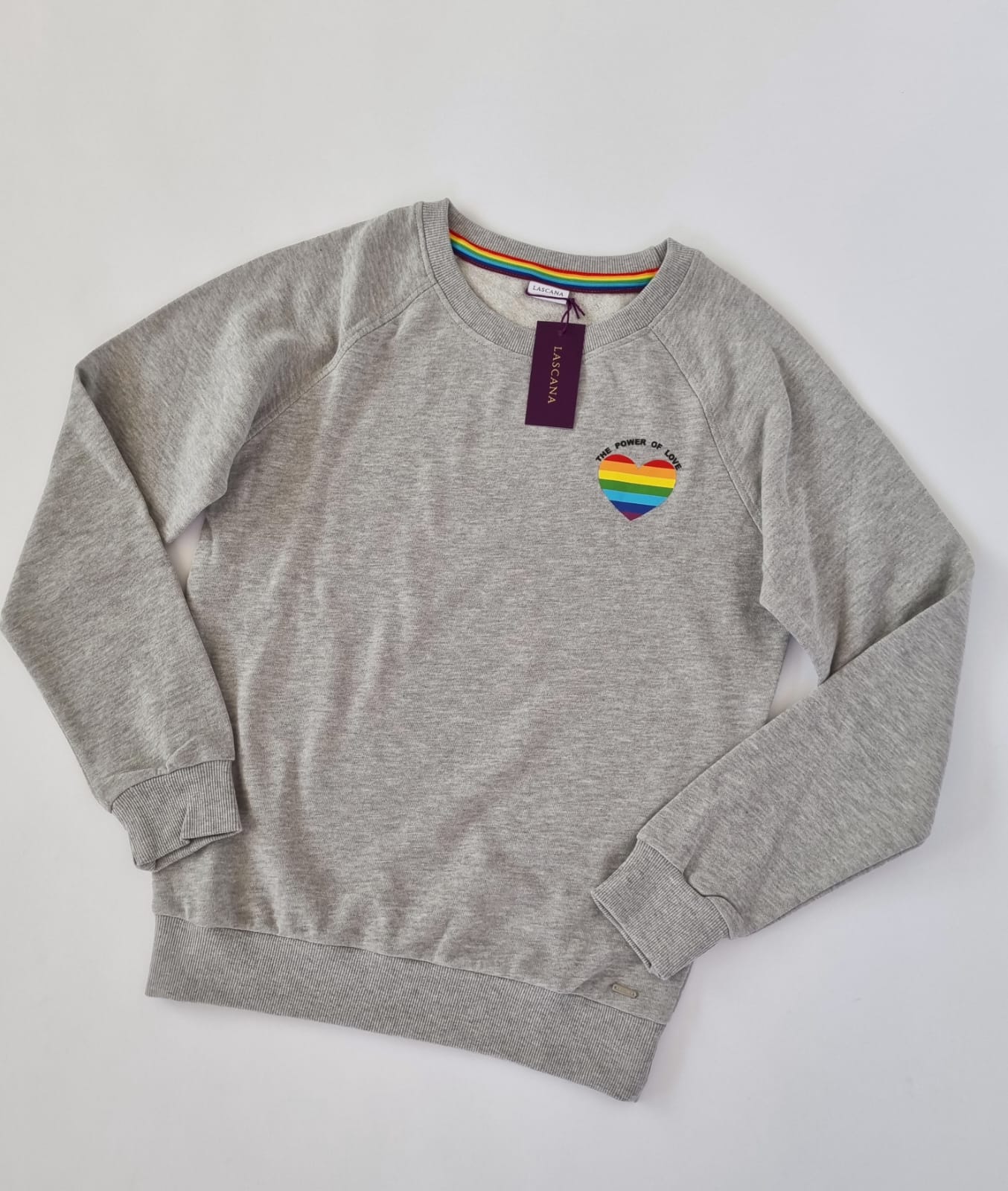 Lascana Pullover Grau Regenbogen