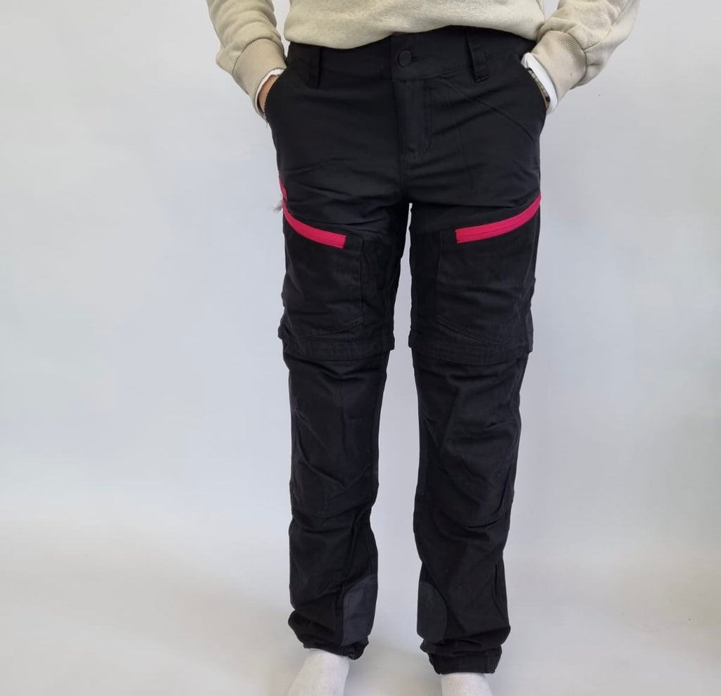 Scandi Nomad Wanderhose schwarz pink Arbeitshose
