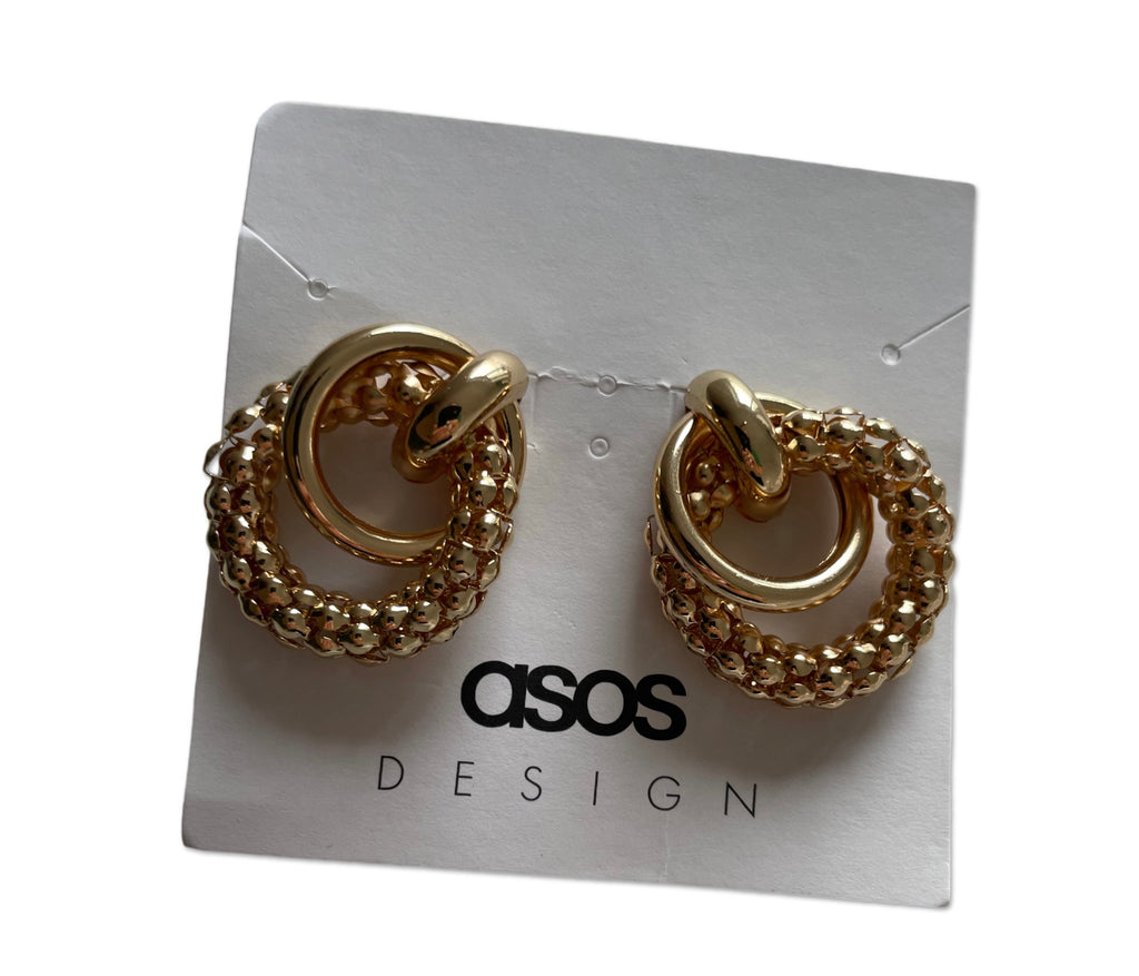 Asos Design Golden Earrings
