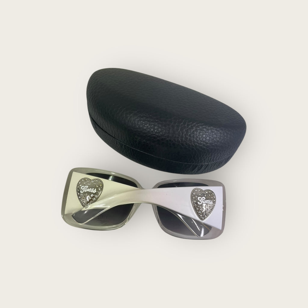 GUESS Sonnenbrille Weiß Silber