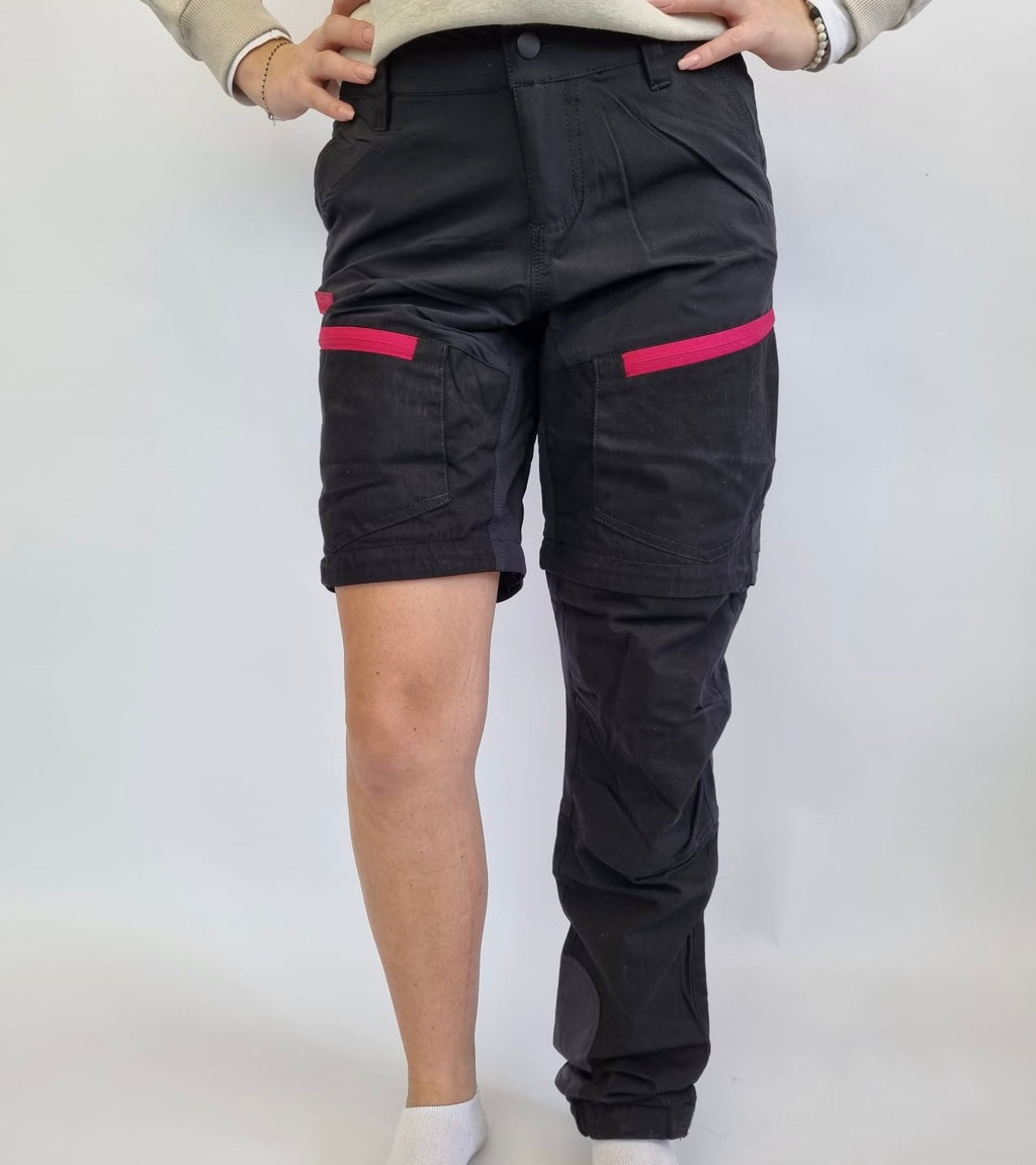 Scandi Nomad Wanderhose schwarz pink Arbeitshose