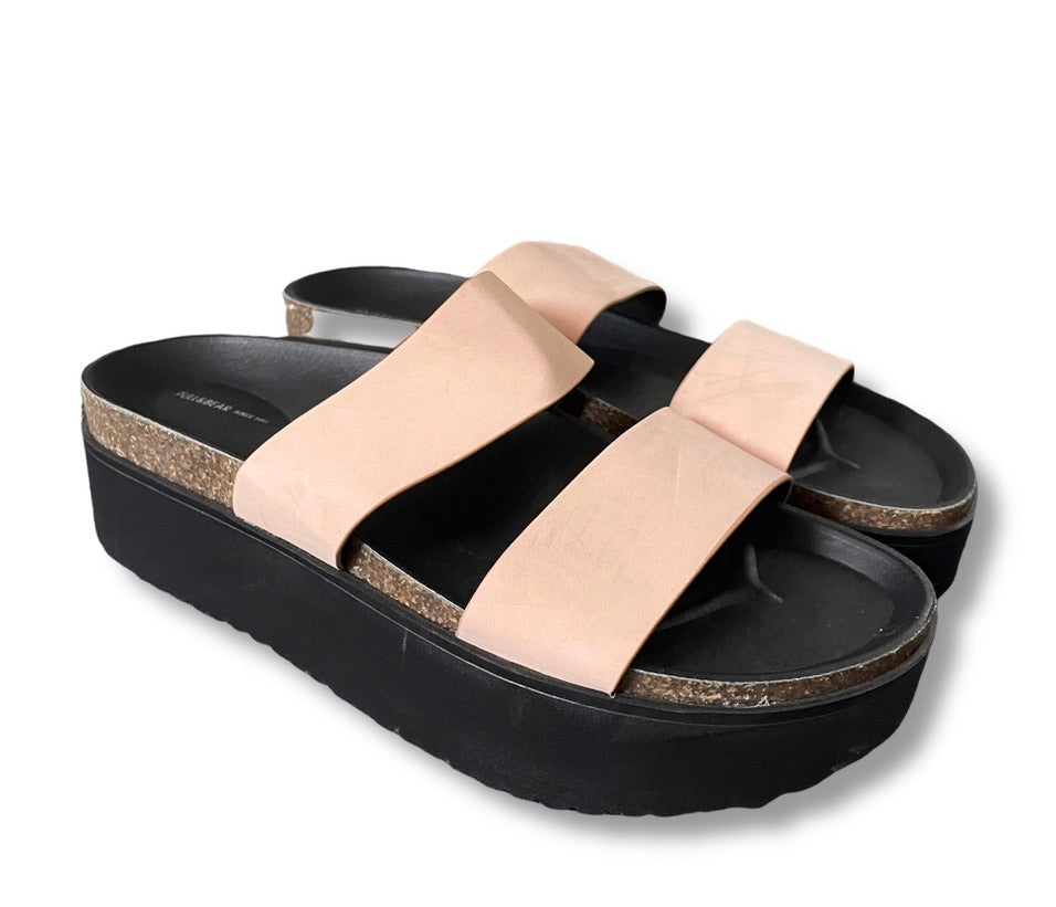 Pull & Bear Sandalen 41 rosa schwarz