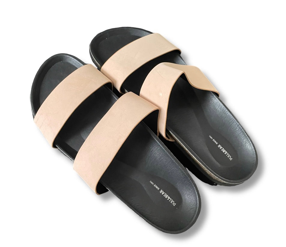 Pull & Bear Sandalen 41 rosa schwarz