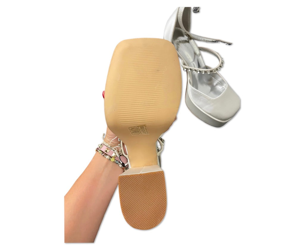 London Rebel High Heels weiß 38