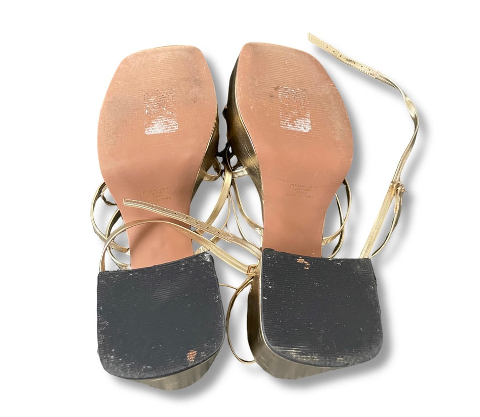 Asos Design 41 Schnür High Heels gold