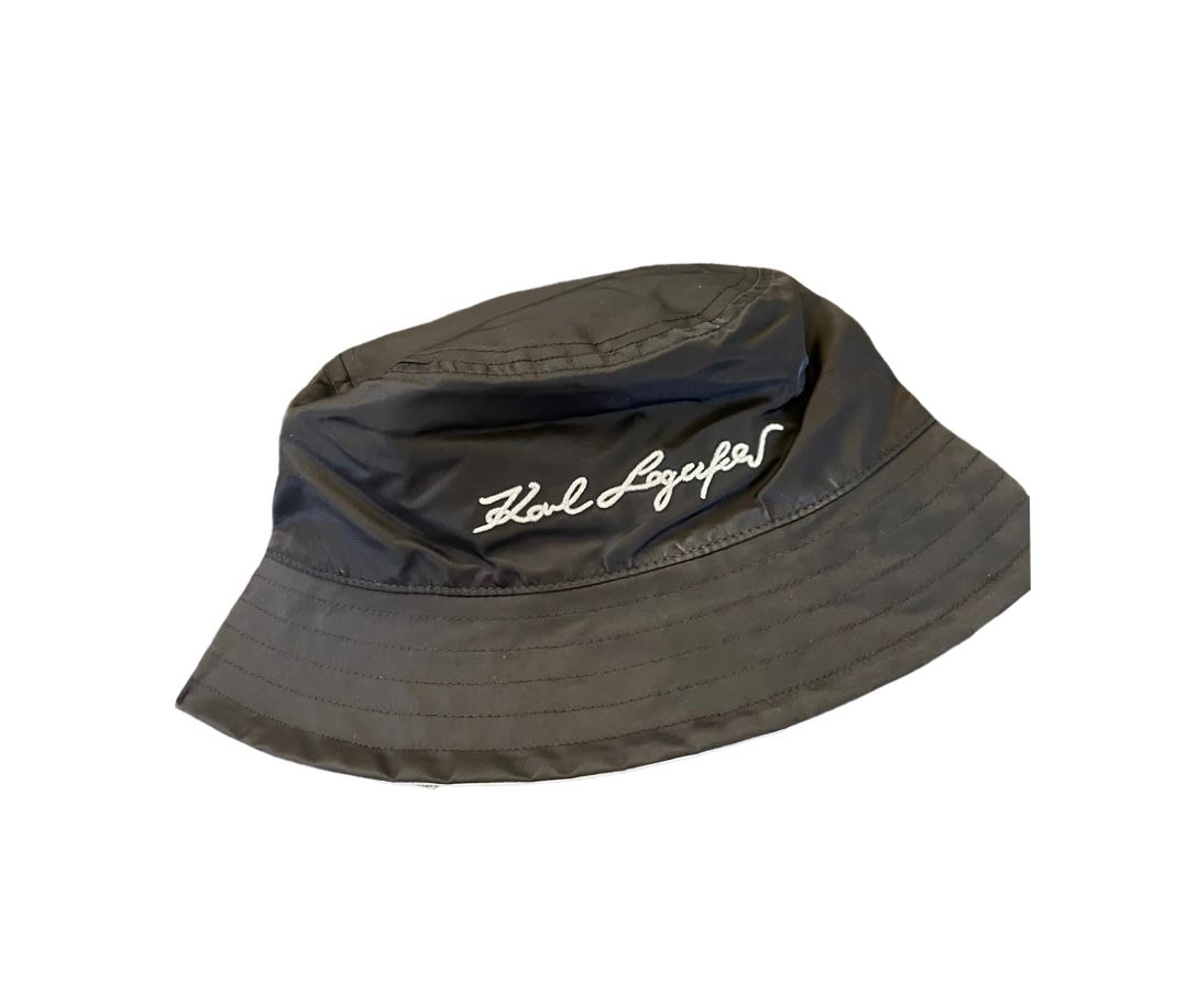 KARL LAGERFELD Reversibler Fischerhut Schwarz-Weiß