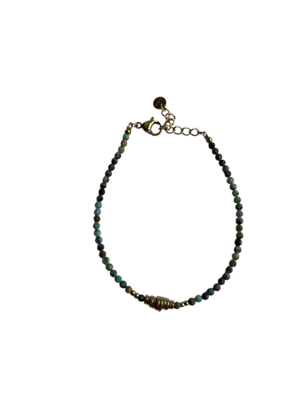 COLLECTION IRL Armband Grün Gold