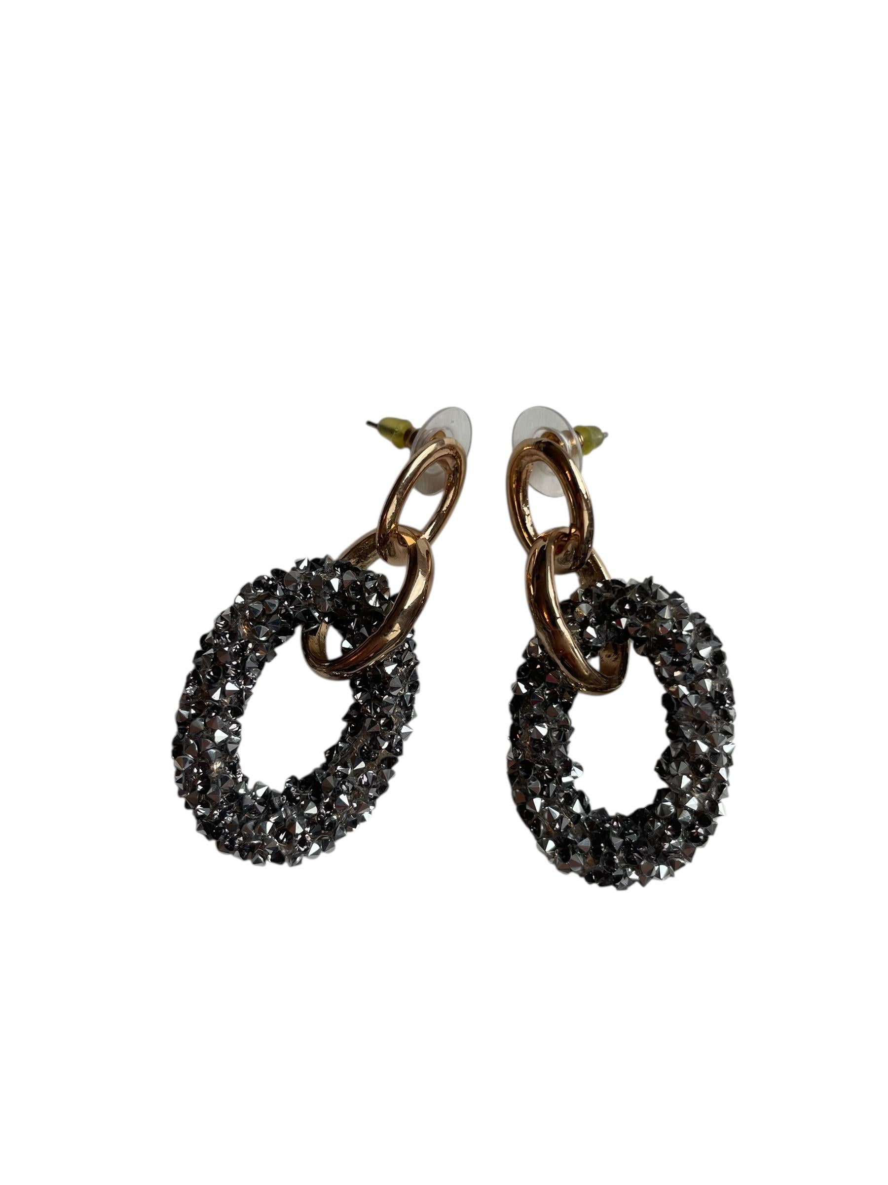 Statement Ohrstecker Glitzer & Gold