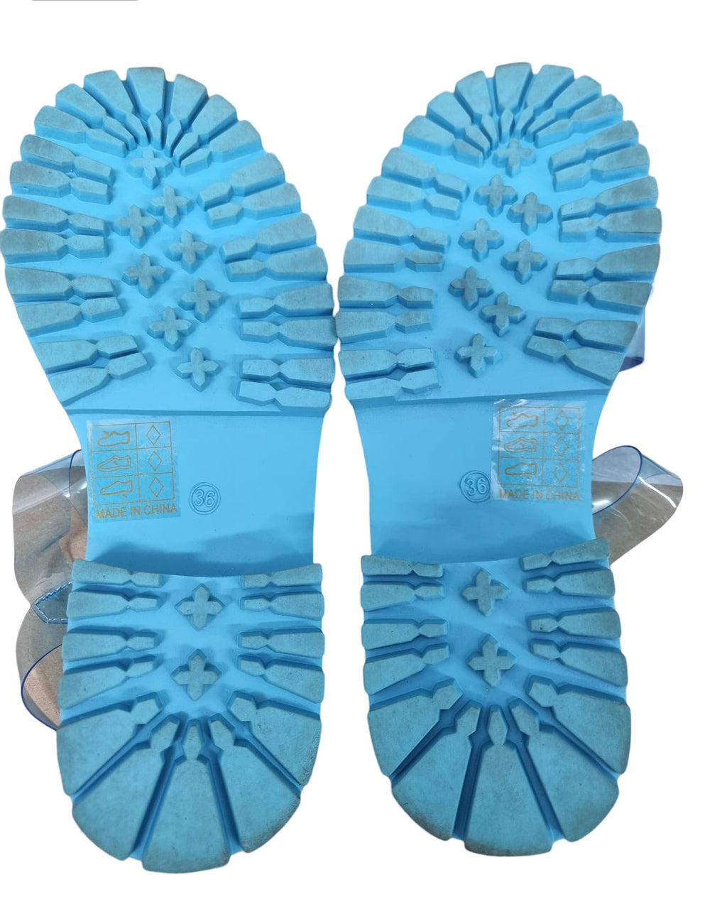 Blaue Sandalen Daisy Street mit Blümchen 36