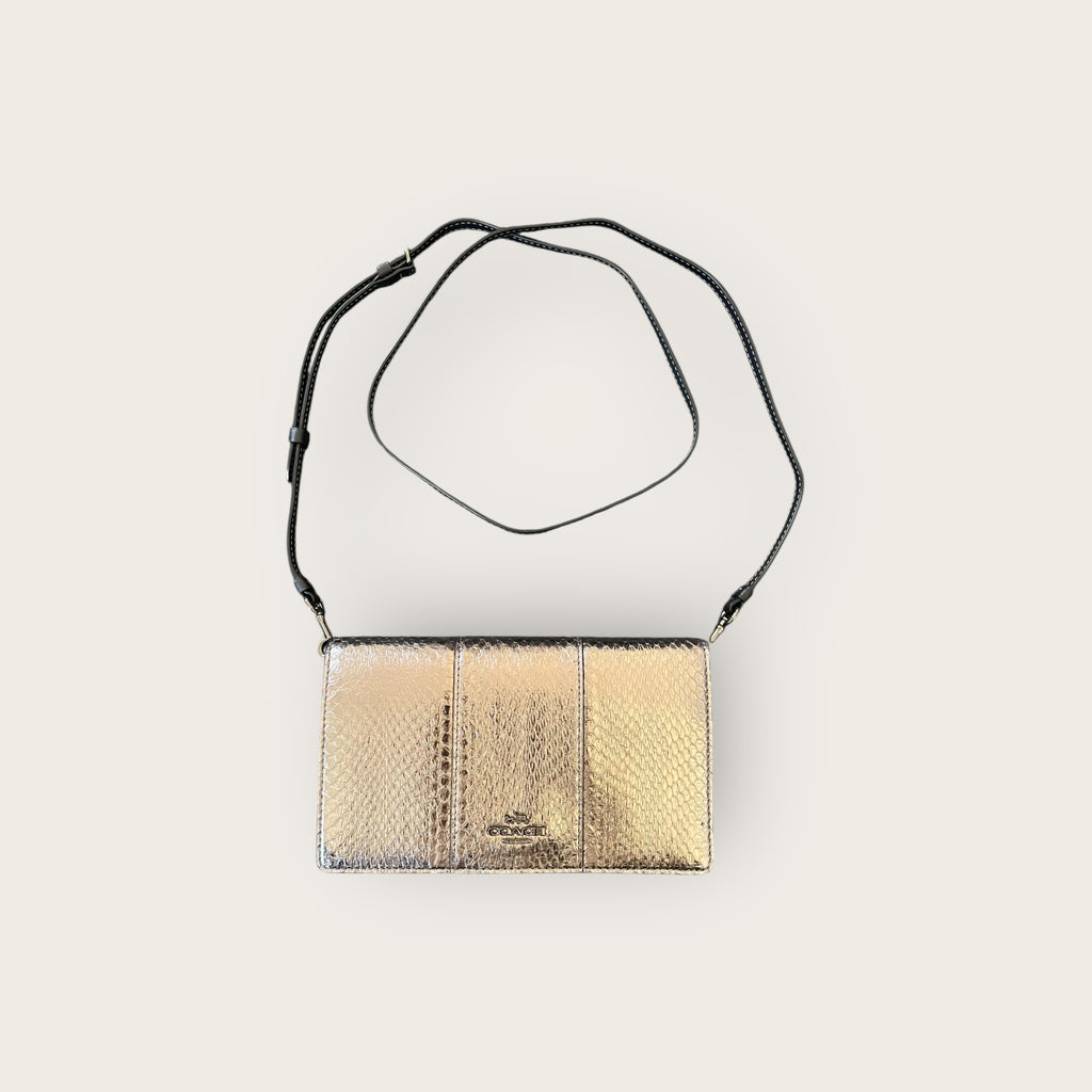 COACH Umhängetasche Silber-Schwarz