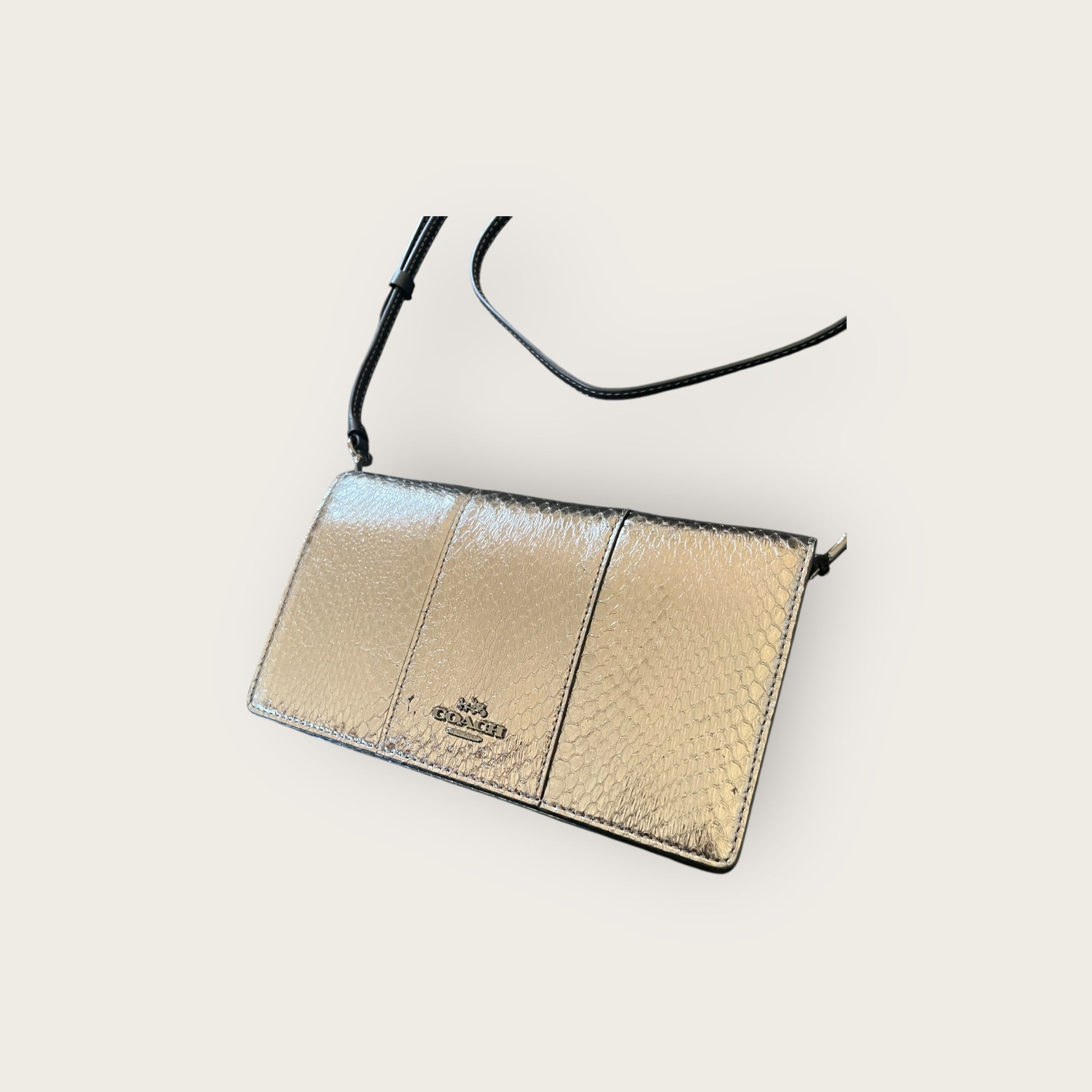 COACH Umhängetasche Silber-Schwarz