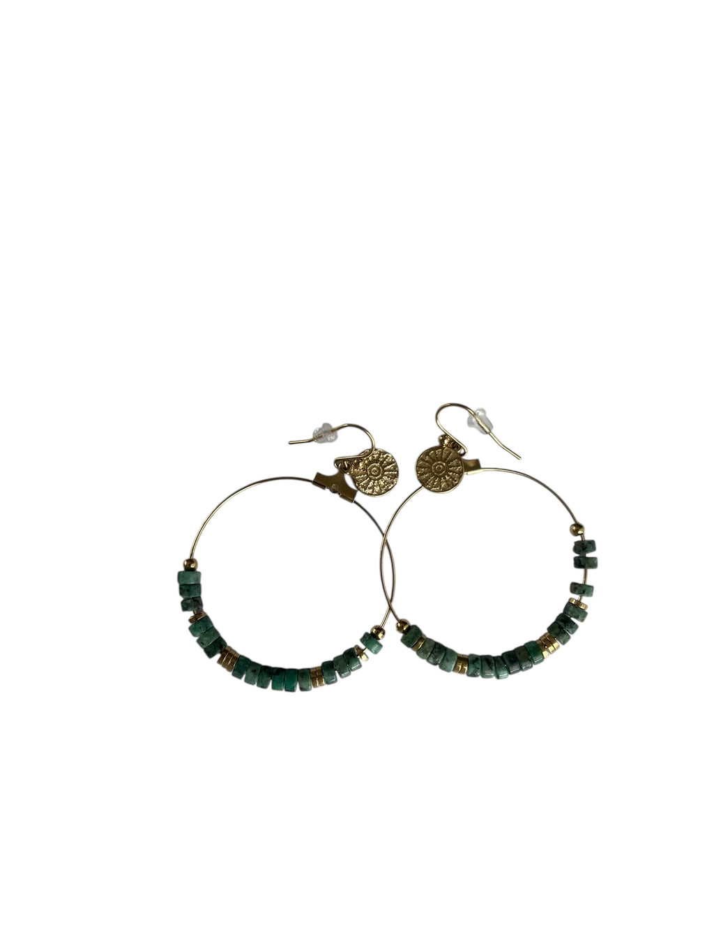 COLLECTION IRL Ohrringe Green & Gold