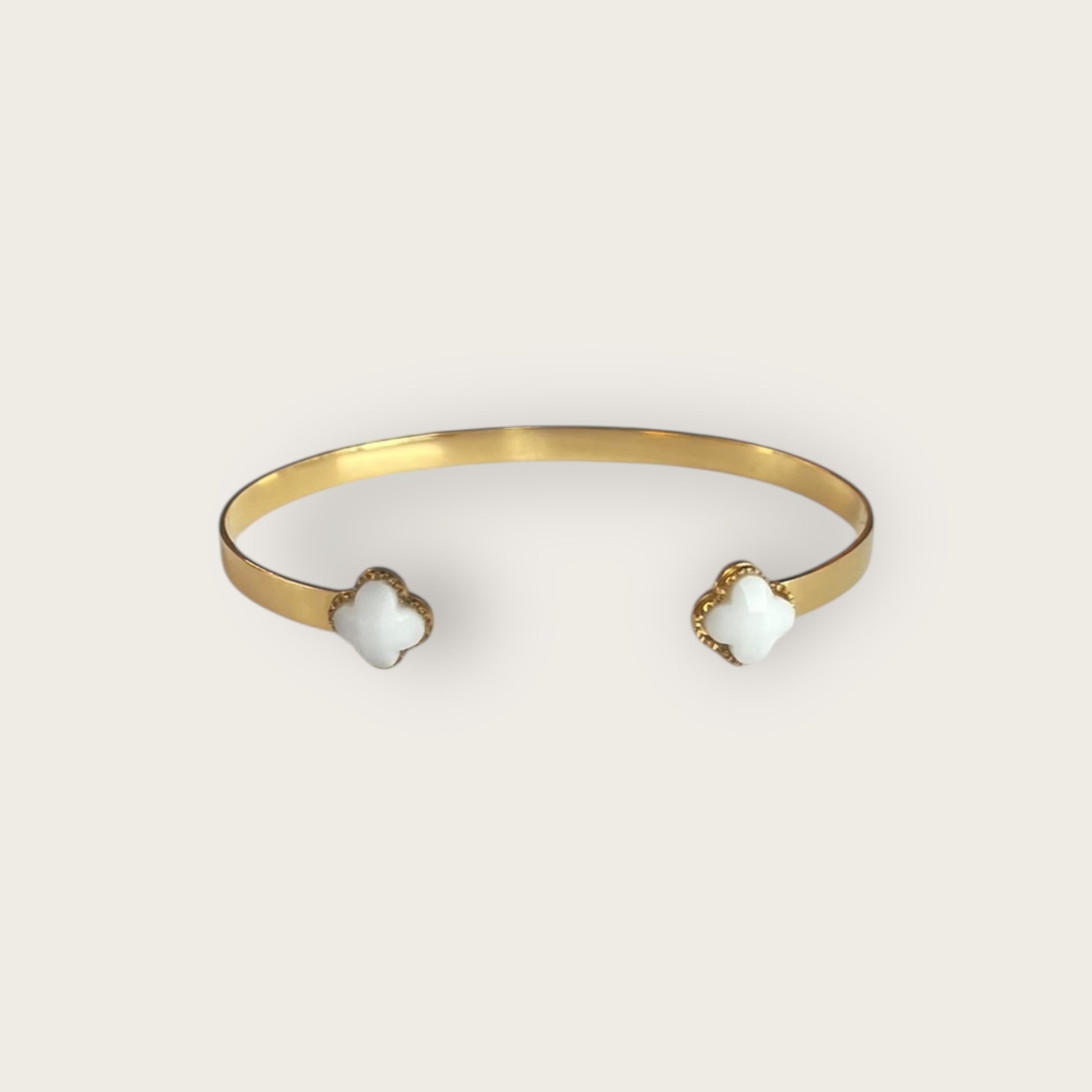 COLLECTION IRL Armreif gold mit weißen Details
