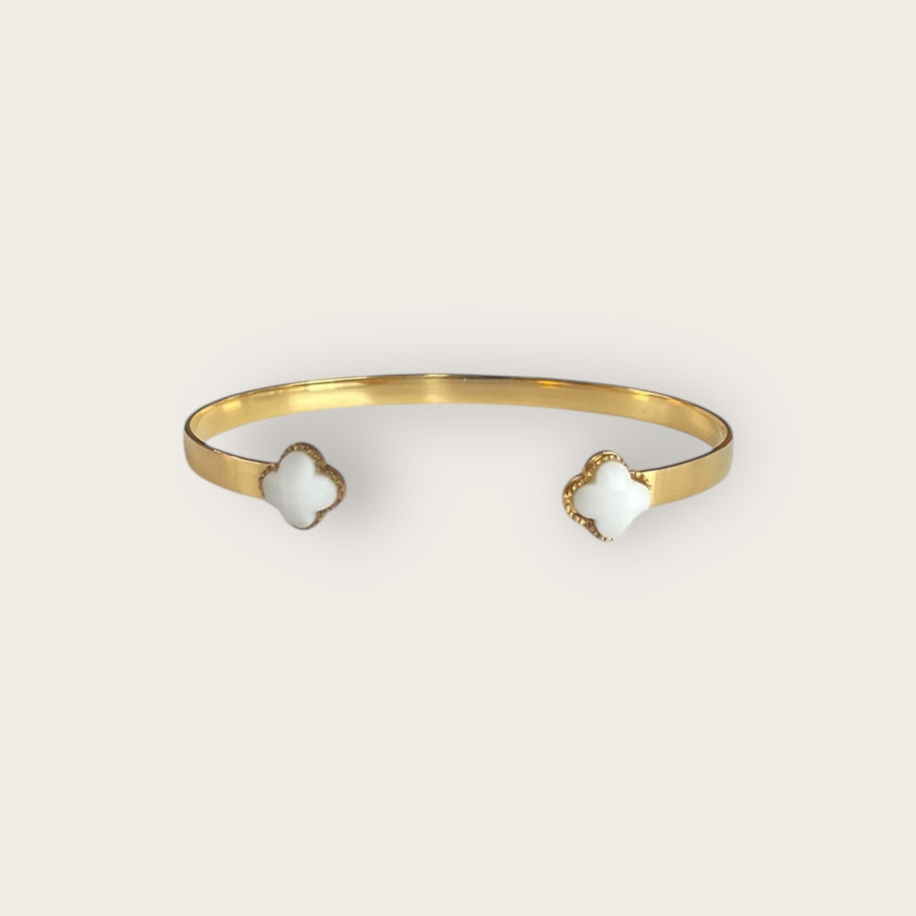 COLLECTION IRL Armreif gold mit weißen Details