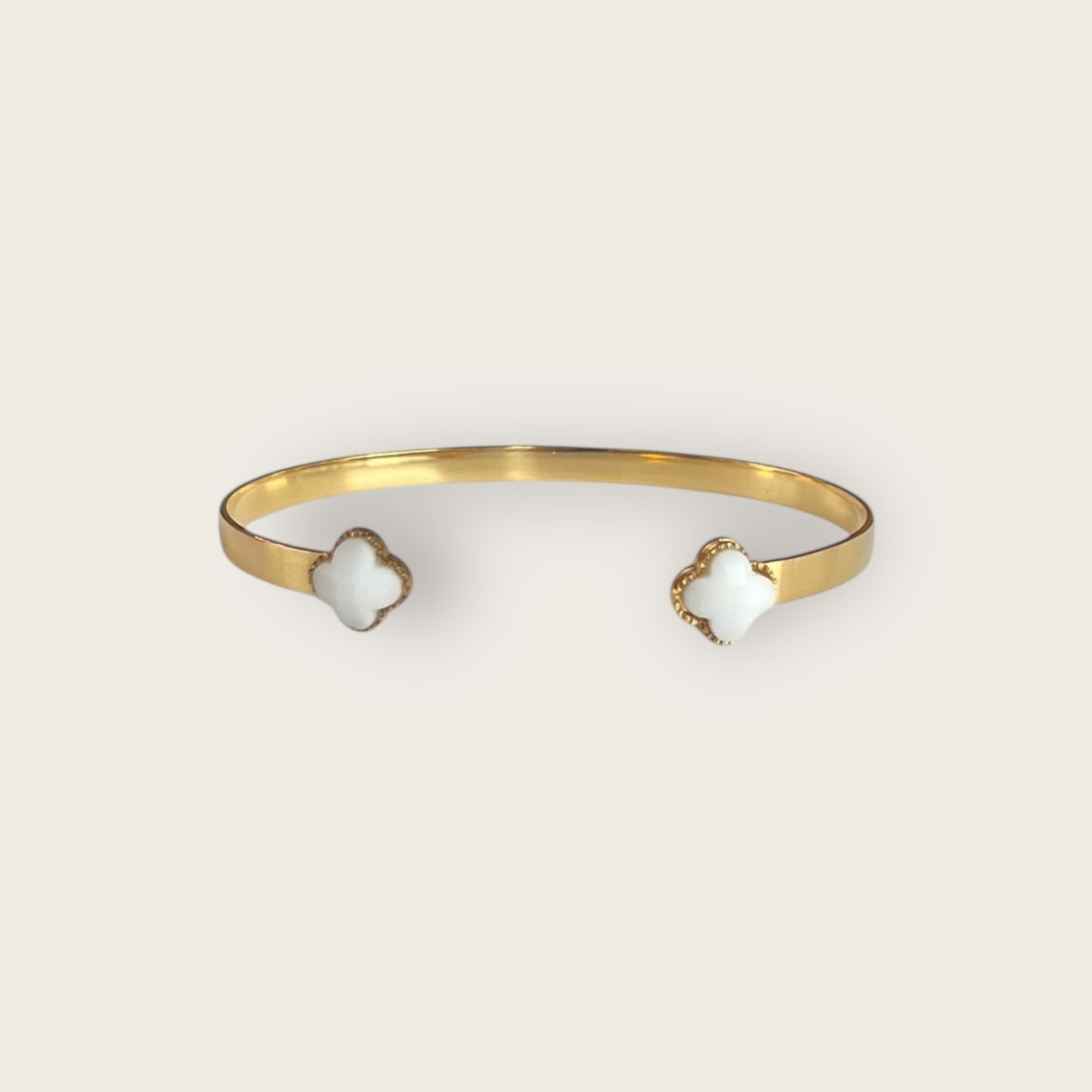 COLLECTION IRL Armreif gold mit weißen Details
