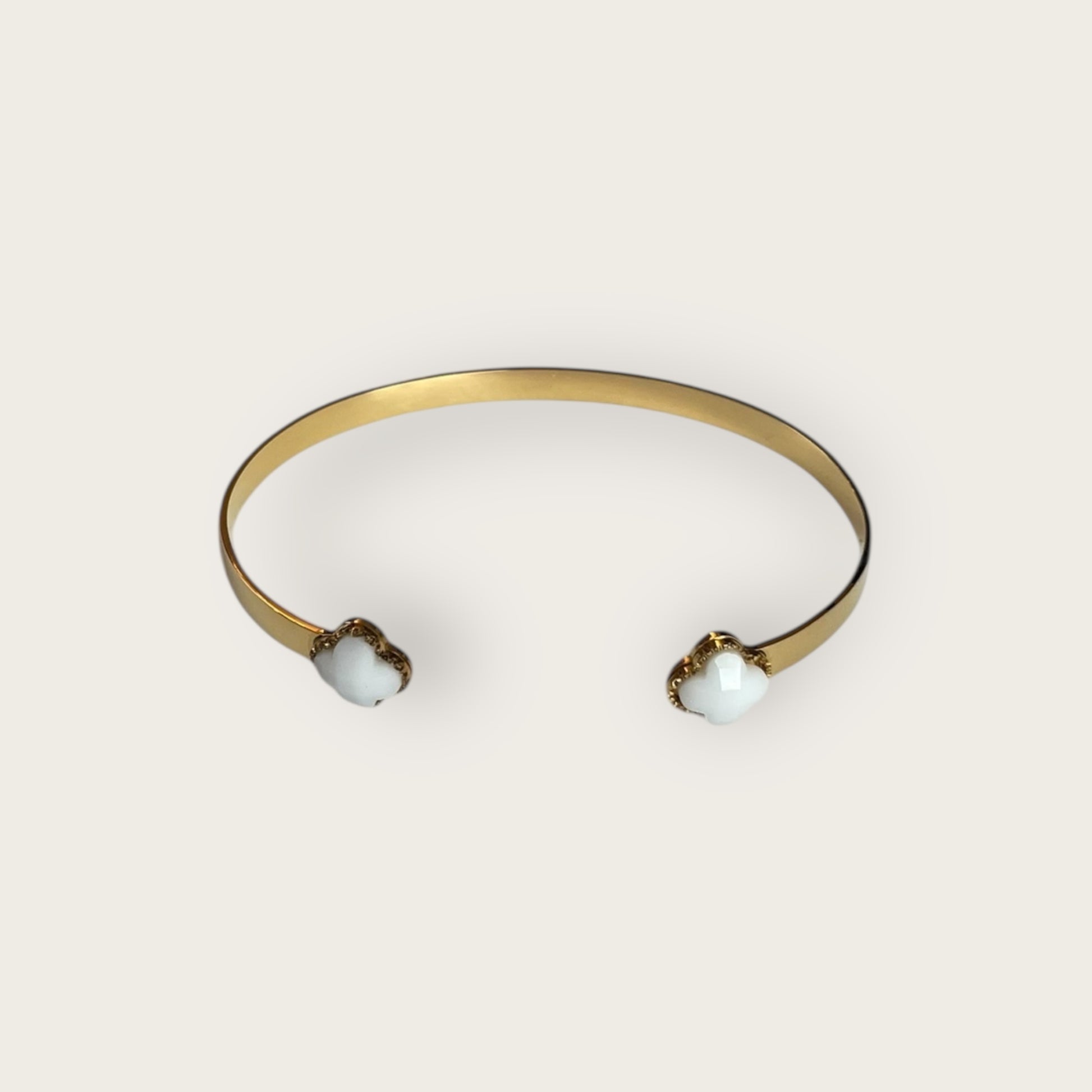 COLLECTION IRL Armreif gold mit weißen Details