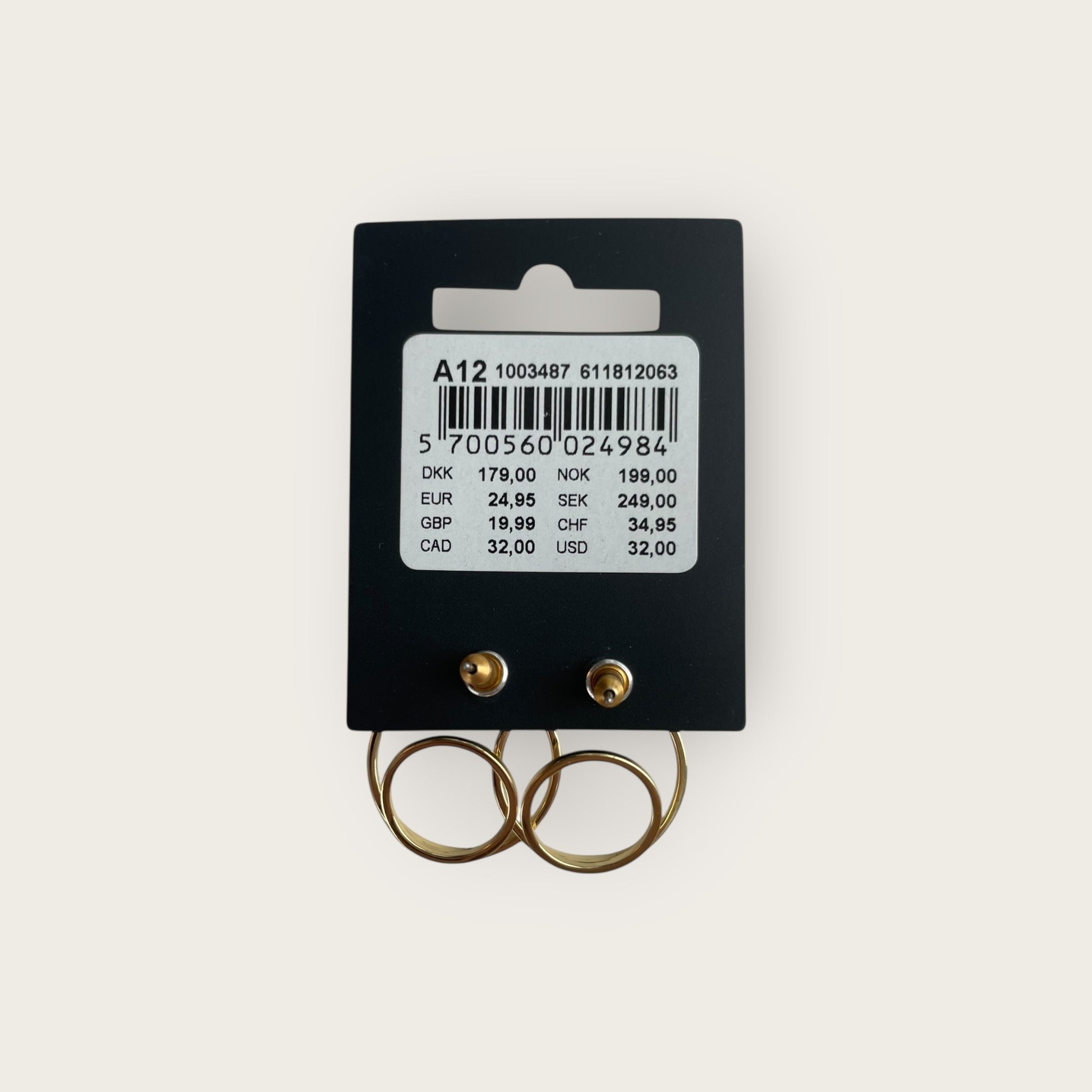 PILGRIM Ohrstecker Gold